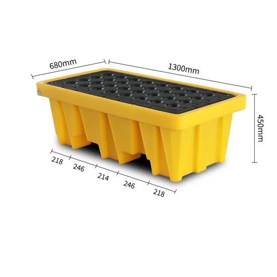 Einstellbare Auffangpalette für 2 Fässer für individuelle Lageranforderungen